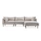 Seam 4 Seater Chaise Sofa Sofa - Siena 905 Sand - Styled Image by RJ Living
