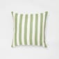 Stripe Square Cushion - Sage - Angle View by Middle Of Nowhere