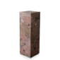 Stage Marble Plinth - Rosa Marble - Angle View by RJ Living