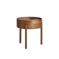 Arc Side Table - Walnut - Angle View by WOUD