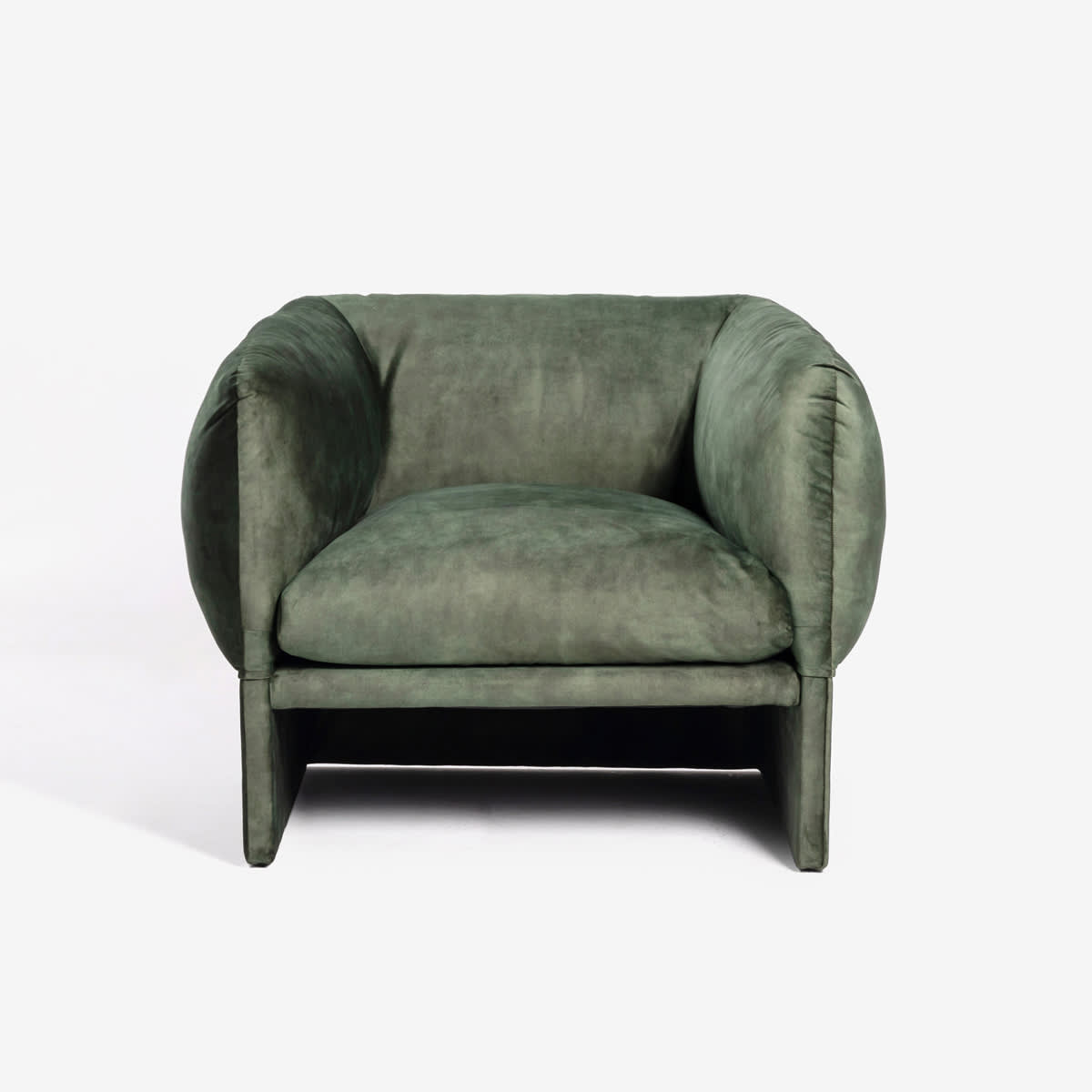 Tulip Lounge Chair - Forest Velvet Decent 29 - Front View by Grado