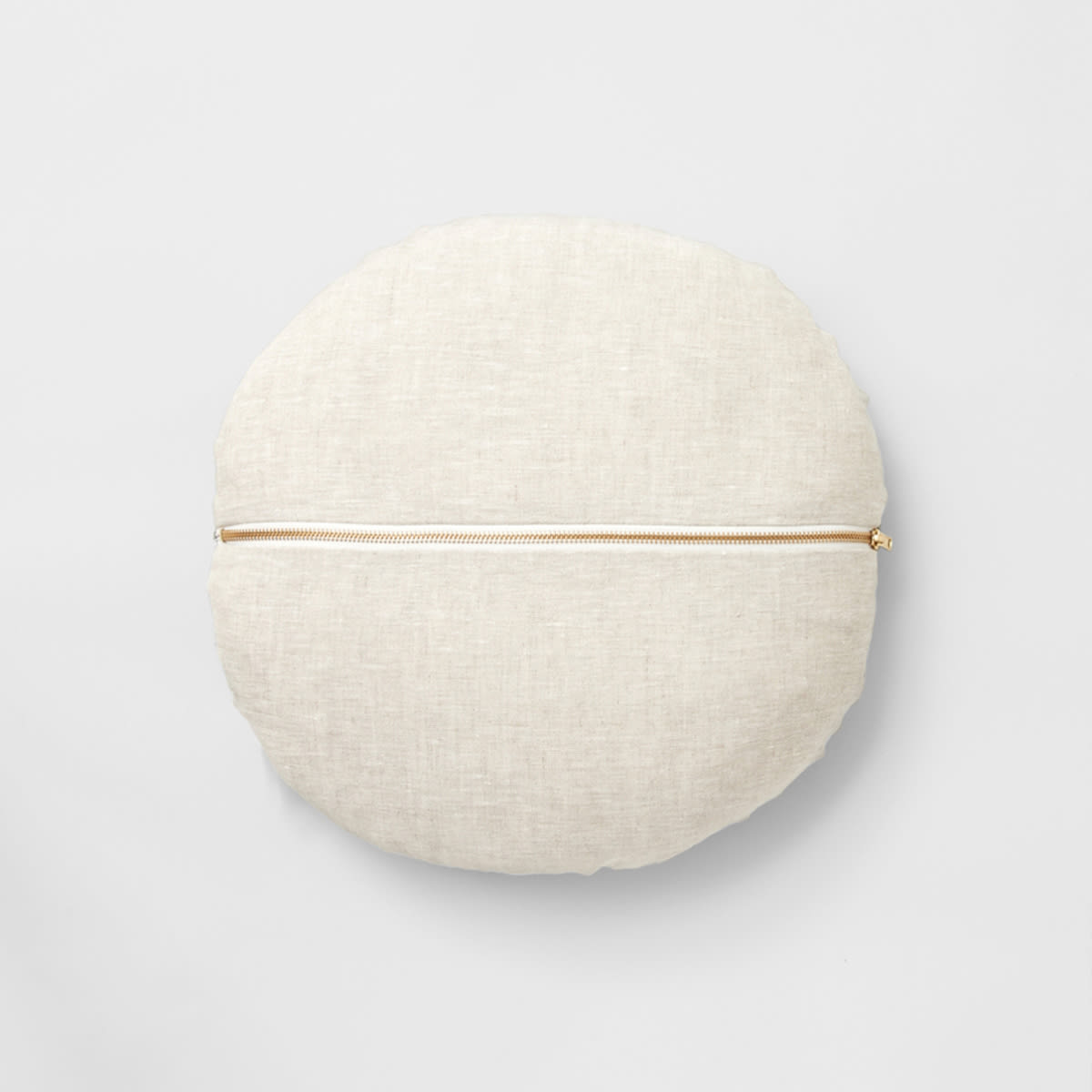 Stripe Round Cushion - Mist - Front View by Middle Of Nowhere