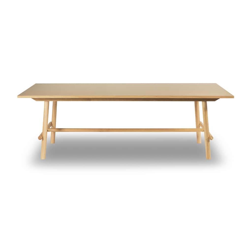 Stack Dining Table 240cm - Oak - Front View by RJ Living