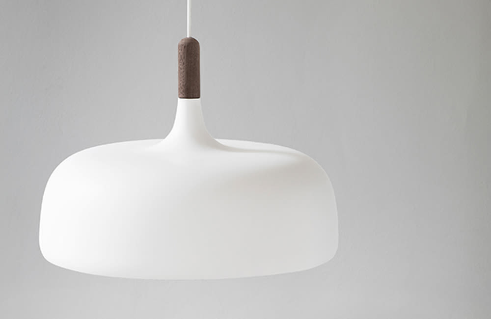 Acorn Pendant Light - Off White - Front View by Northern