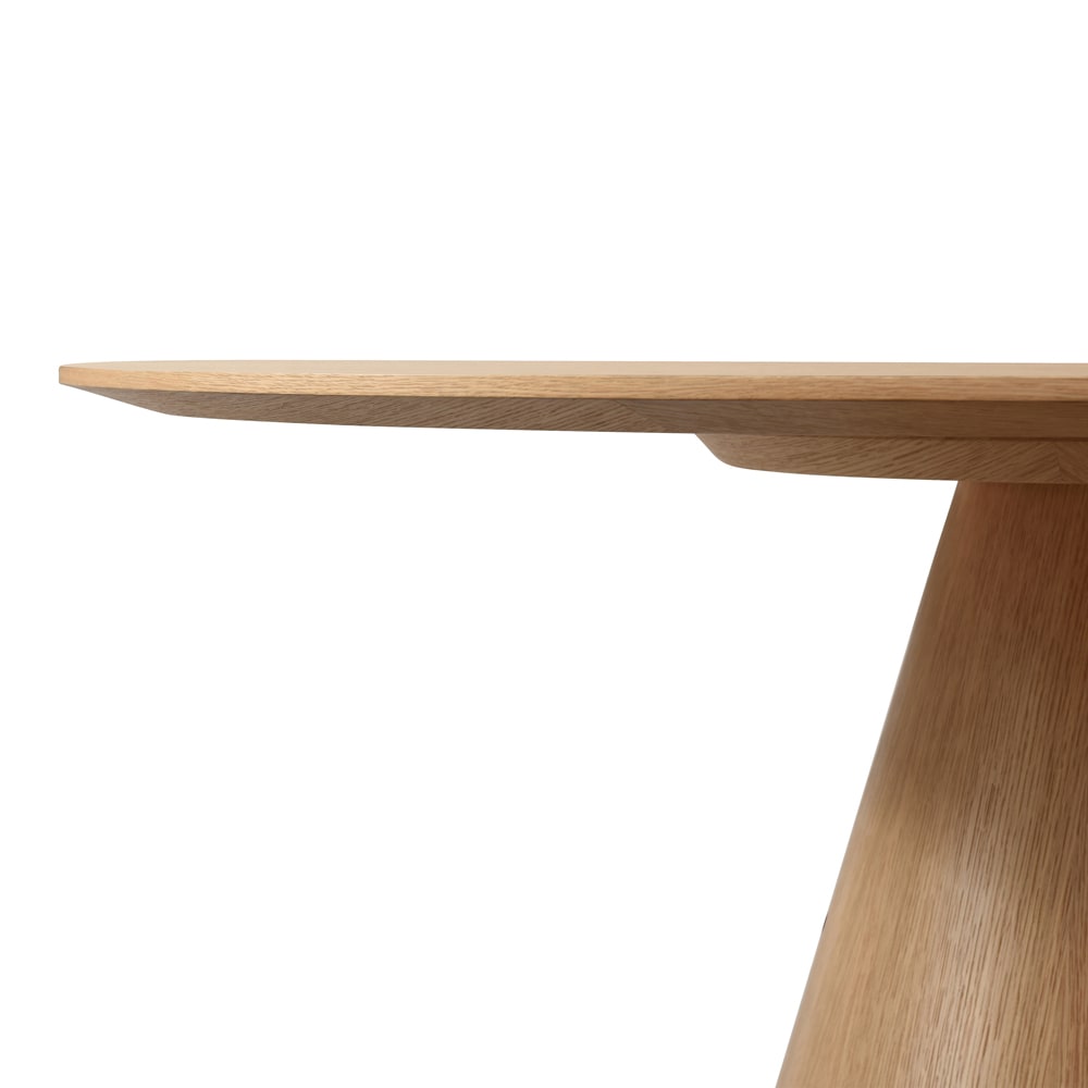 Captivate Round Dining Table - Oak - Styled Image by Unico