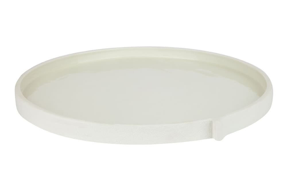 Burlap Round Tray Large White Rj Living Burlap Round Tray Large White, Round Serving Tray Big White