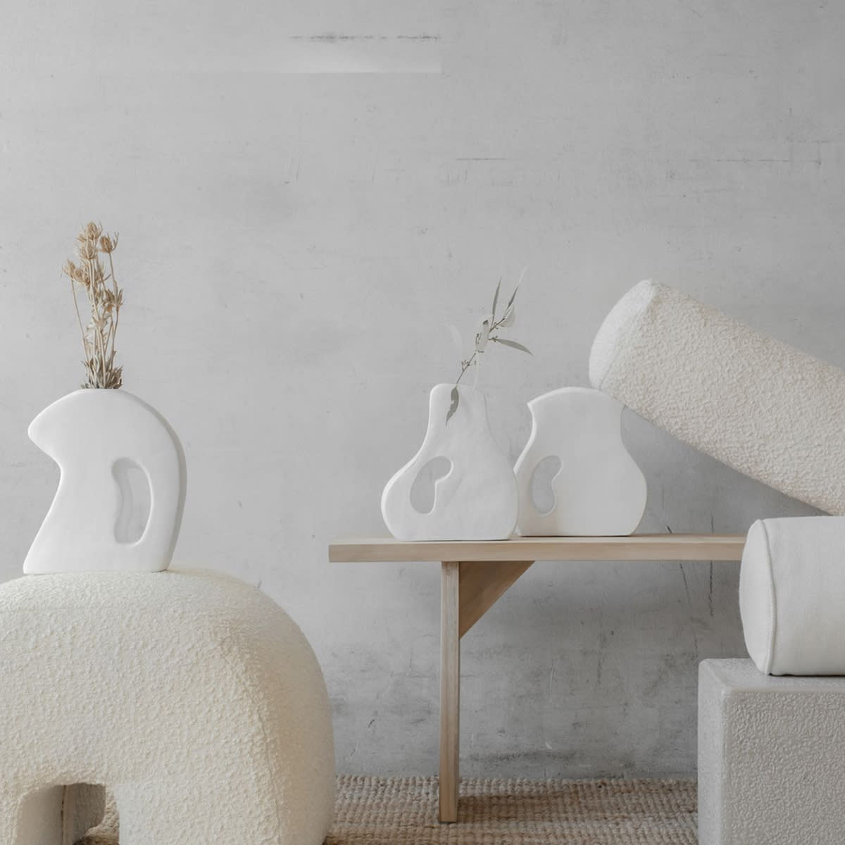 Thomas Vase - White - Styled Image by McMullin & Co