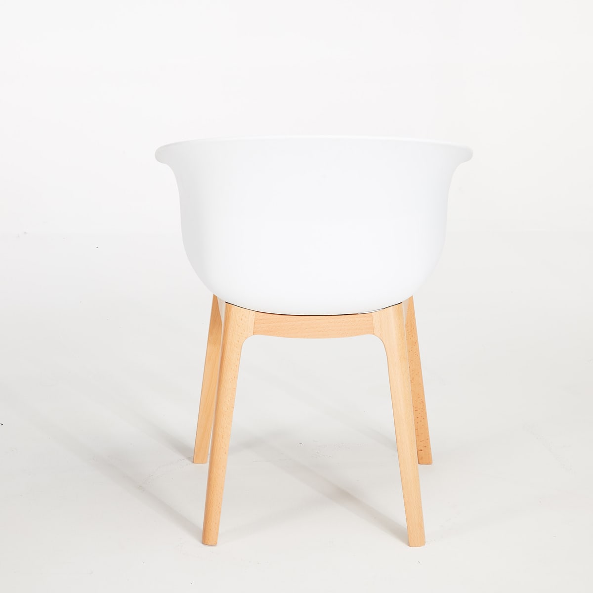 Queen Dining Chair - White / Beech - Styled Image by Grado