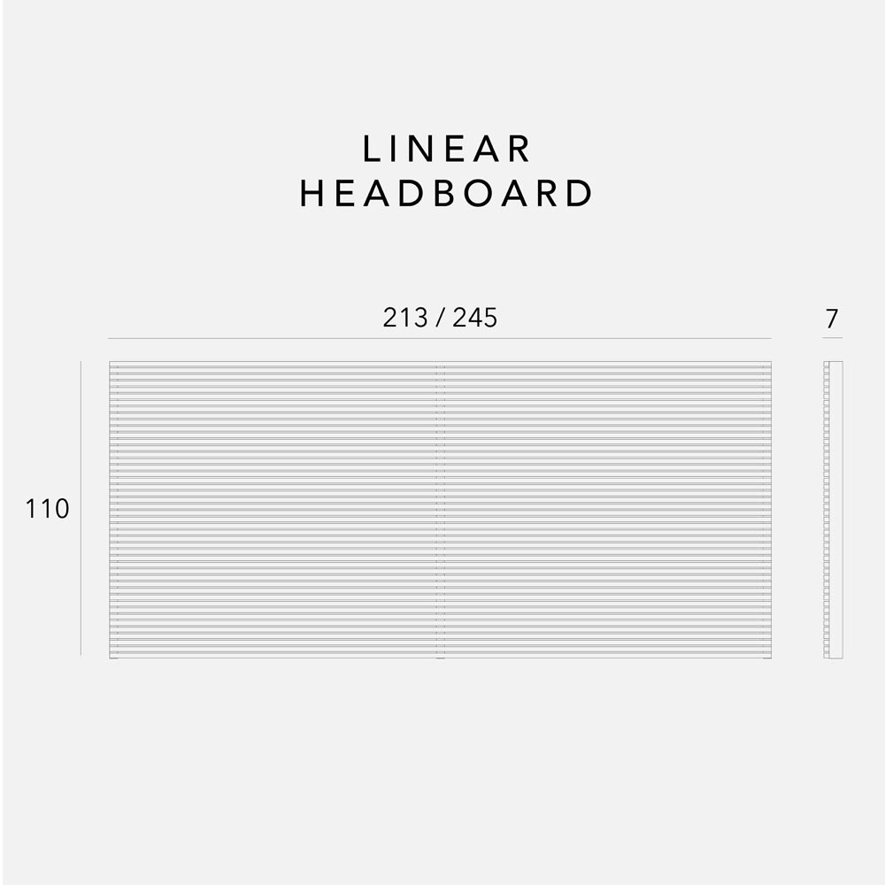 Linear King Bed Head - Oak - Styled Image by RJ Living