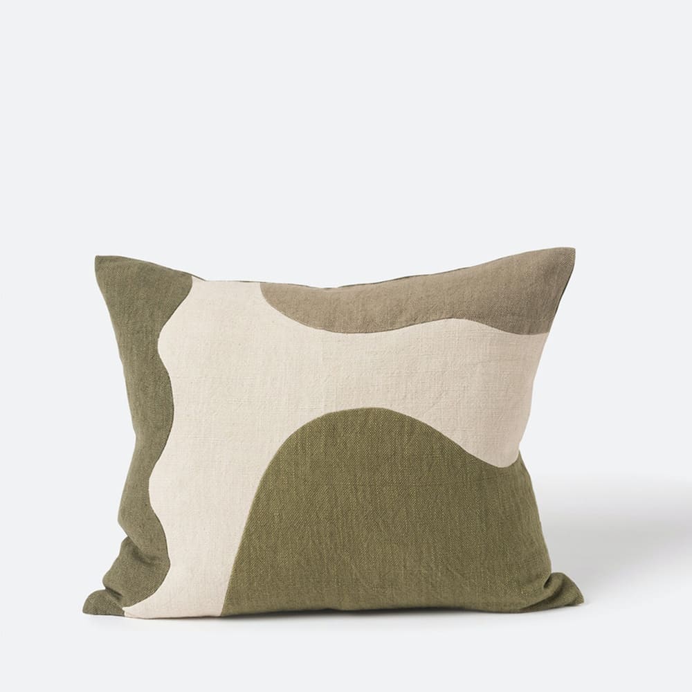 Hillside Patchwork Cushion - Multi - Angle View by Citta Design  