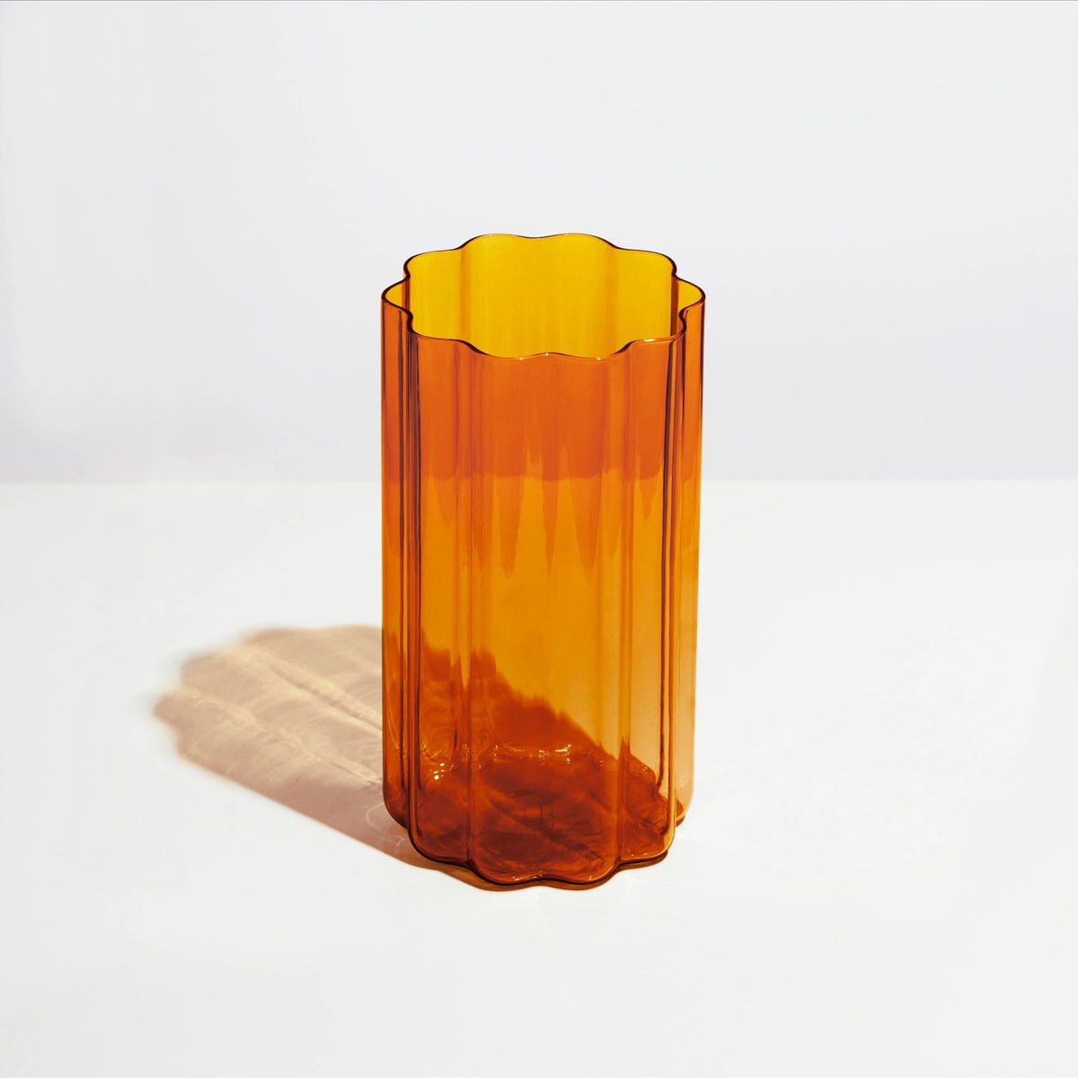 Wave Vase - Amber - Angle View by Fazeek