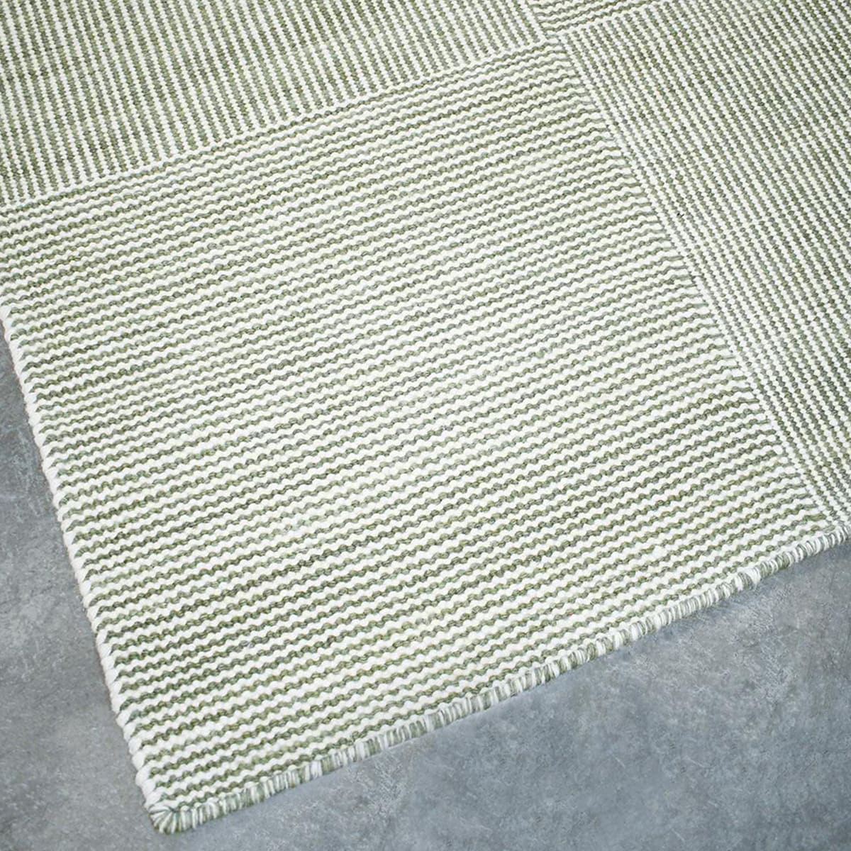 Braid Box Rug - Sage 200Cm X 290Cm - Angle View by The Rug Collection