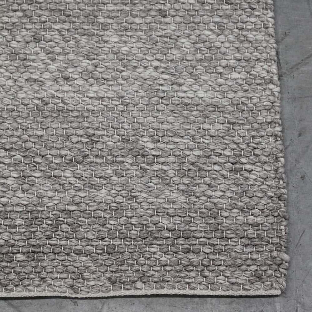 Hunter Rug - Silver 200cm x 290cm - Angle View by The Rug Collection