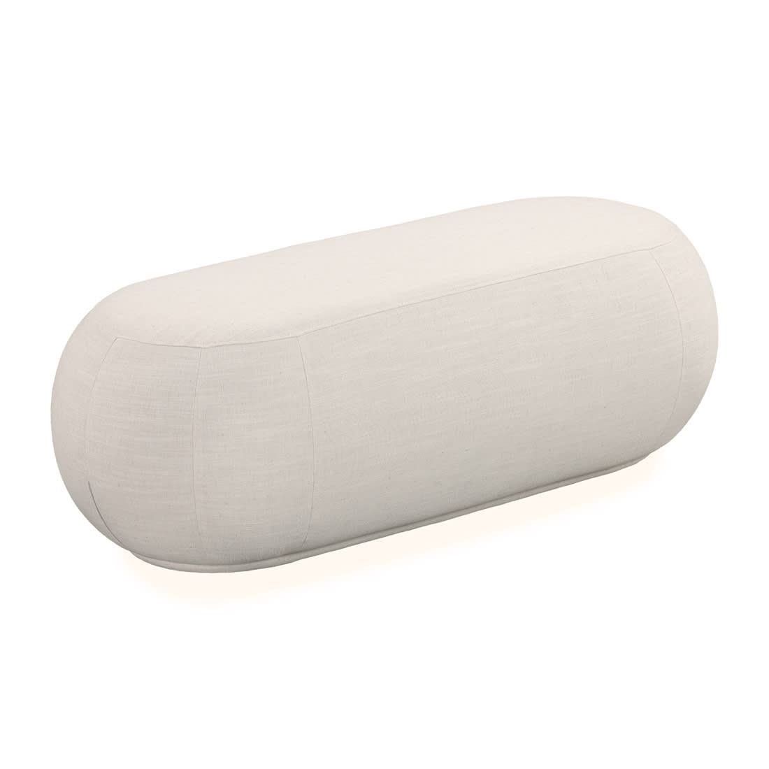 Puff Oval Ottoman - Siena 903 Cream - Angle View by RJ Living