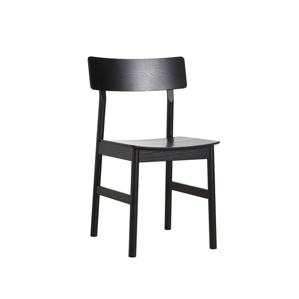 Pause Dining Chair 2.0 - Black - Angle View by WOUD