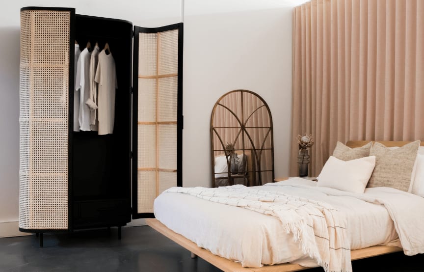 Embrace Rattan Wardrobe Black - Lifestyle Images by RJ Living