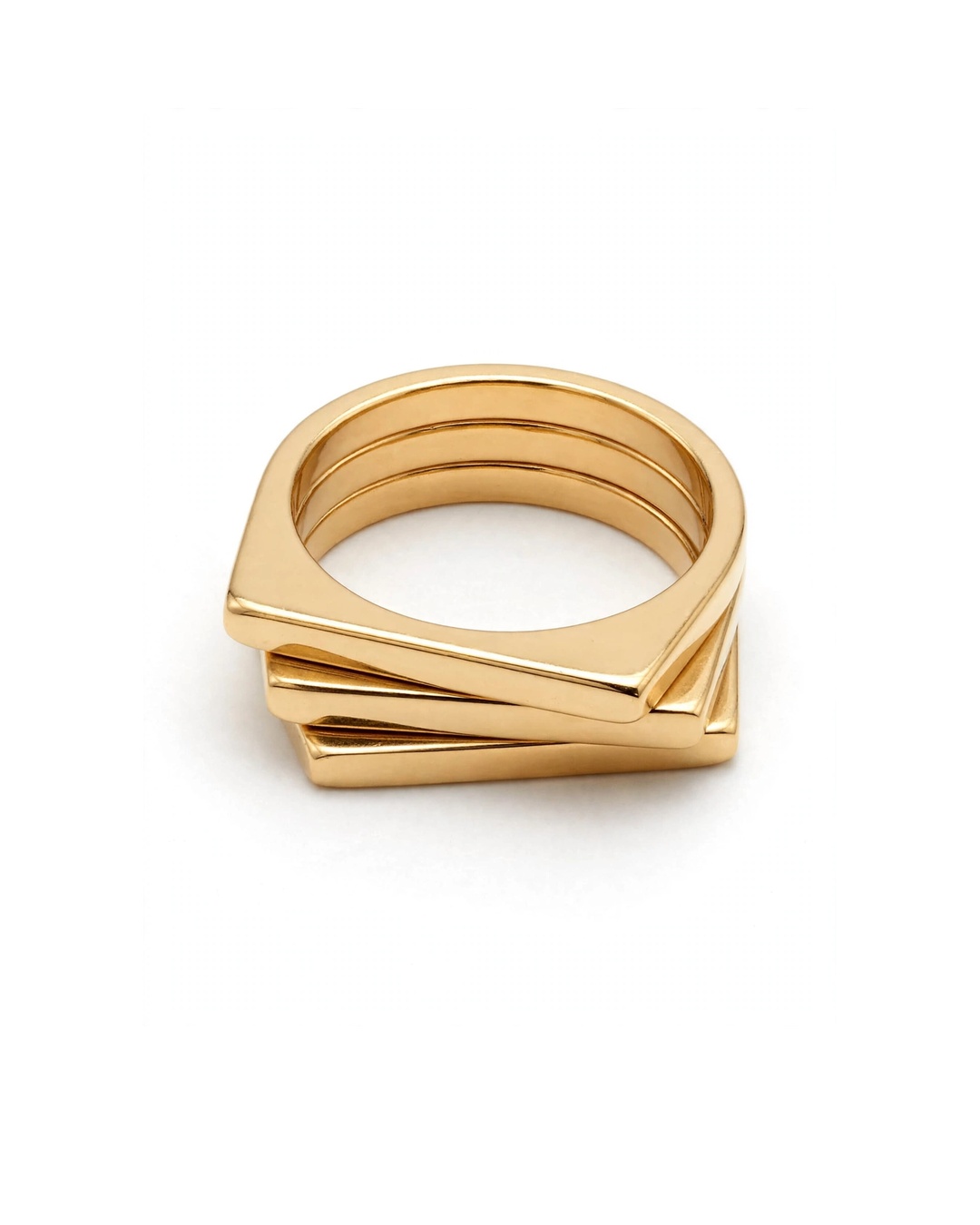 Modern Geometric Stackable Ring Set
