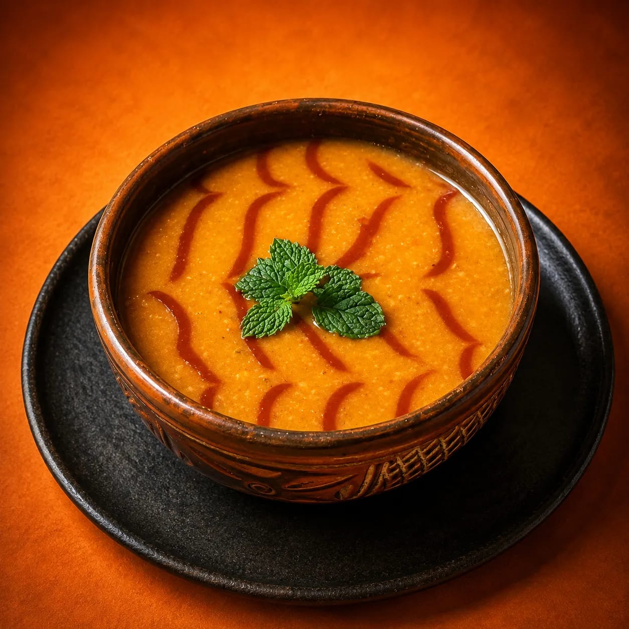 Thai soup bowl top