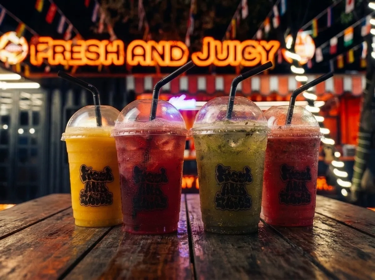 Fresh juice in a glass