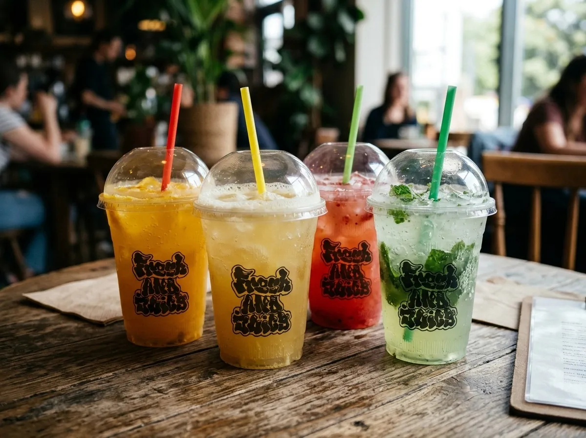 Cold lemonade drink
