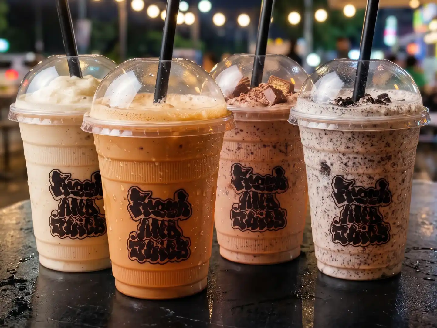 Milkshake in a glass