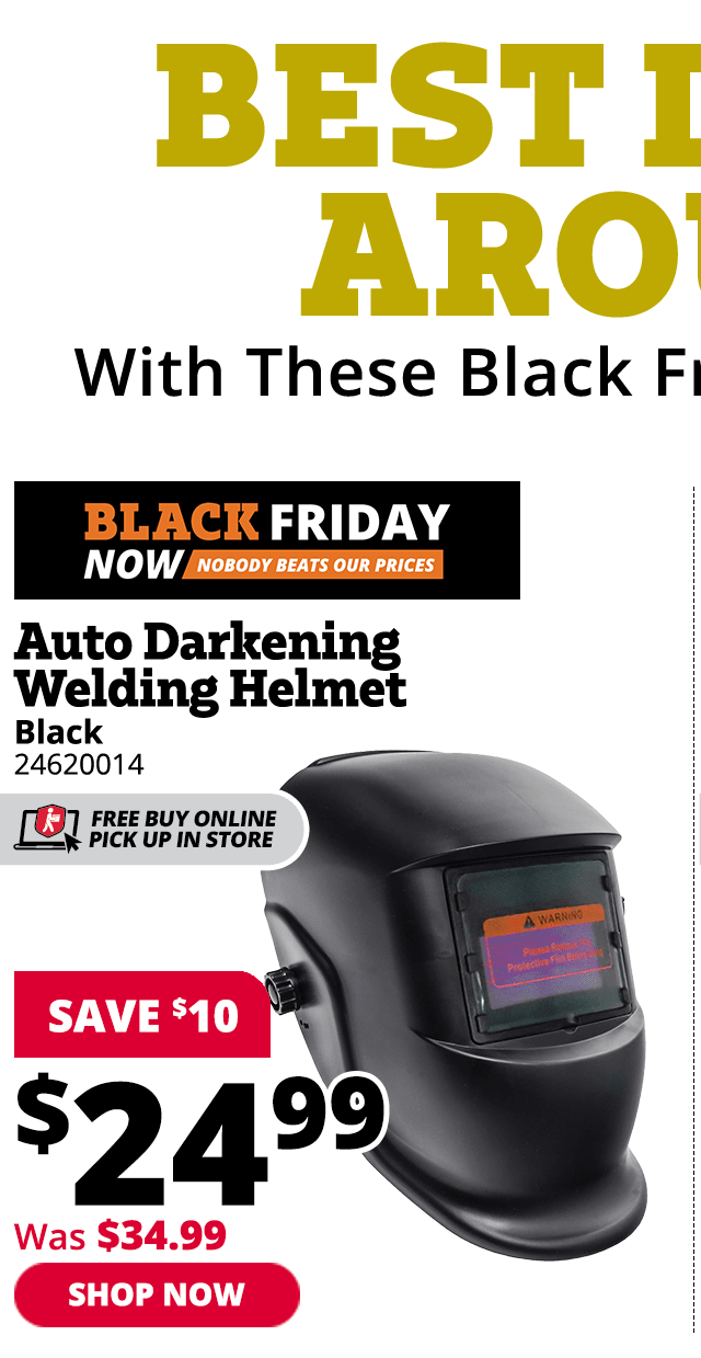 Mr. Blacksmith Auto Darkening Welding Helmet, Black - 203804003010