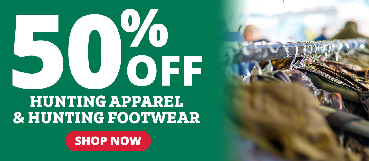 50% Off Hunting Footwear & Apparel