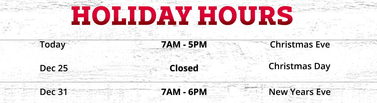 Holiday Hours