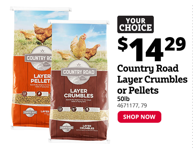 Country Road Layer Crumbles or Pellets