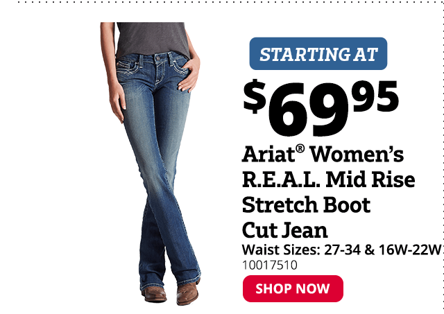 Ariat Women's R.E.A.L. Mid-Rise Boot Entwined Marine Jean