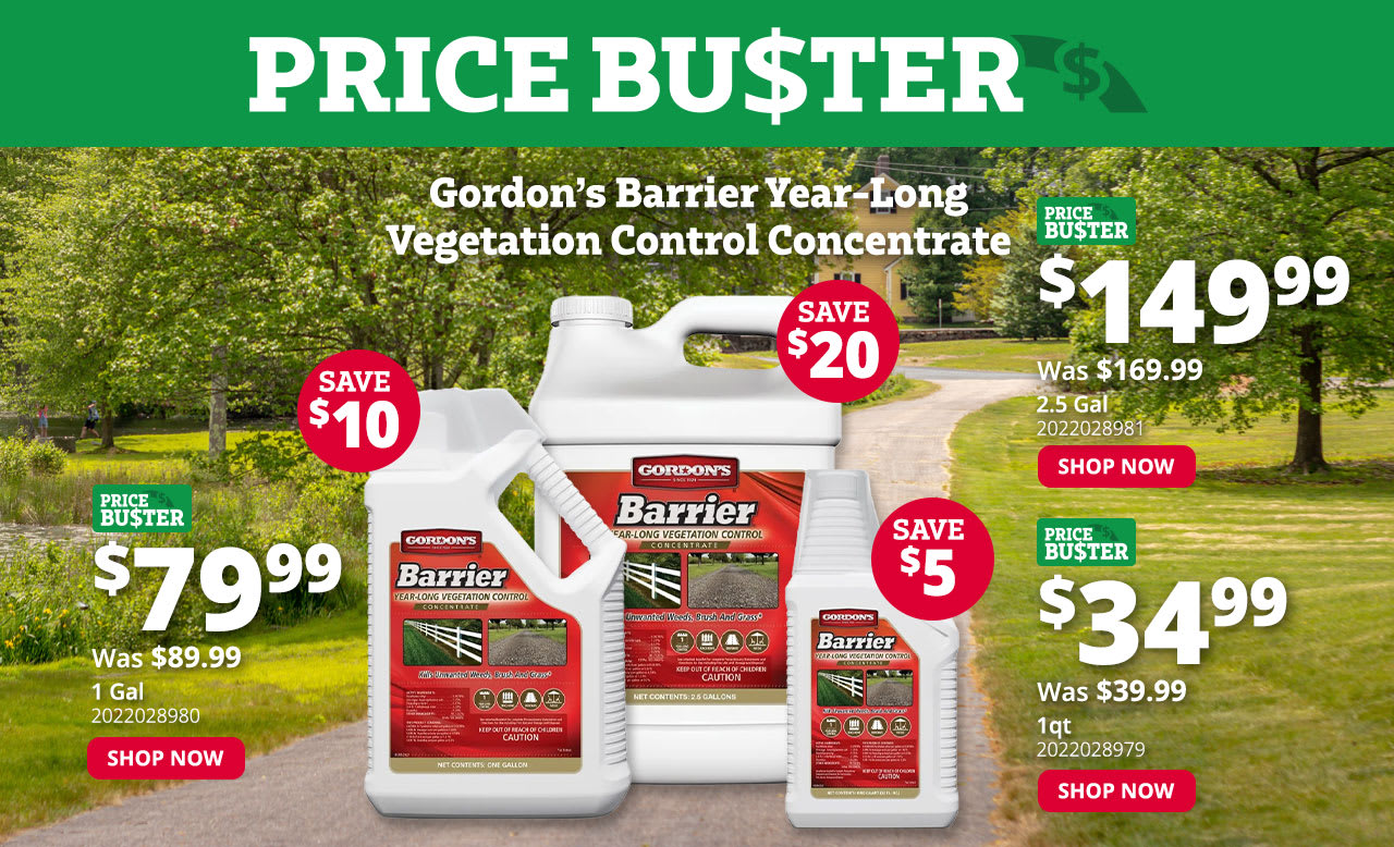 Gordon's Barrier Year-Long Vegetation Control 1qt, 1gal, or 2.5gal