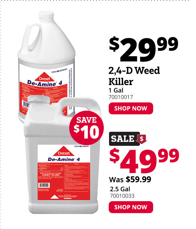 2,4-D Amine Weed Killer, 1 or 2.5 Gallon