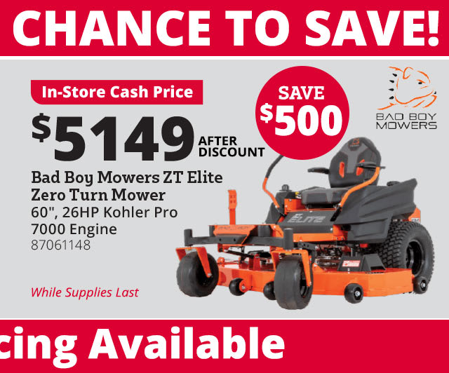 Bad Boy Mowers ZT Elite 60" Zero Turn Mower with 747cc Kohler Pro Engine - 7000BZS60KT745