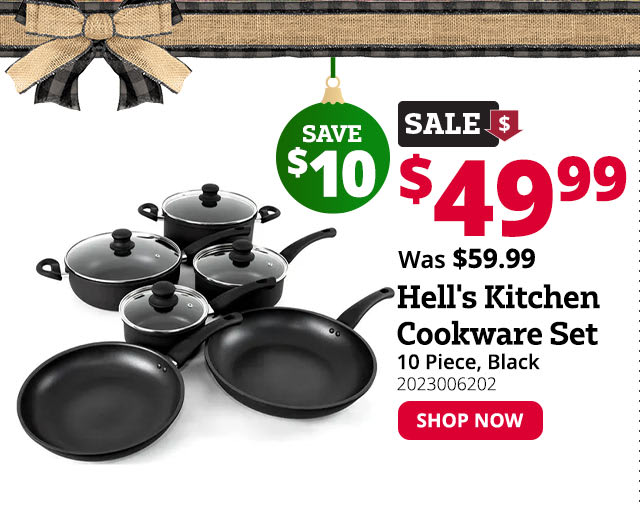 Hell's Kitchen Cookware Set - 10 Pack