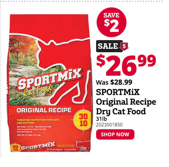 Sportmix Original Recipe Dry Cat Food, 31 lb. Bag