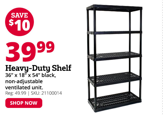 Gracious Living Shelving Unit with 5 Heavy-Duty Non-Adjustable Ventilated Shelves, Black - 91005MAXIT1C25