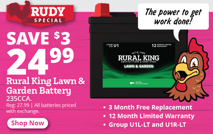 Rural King Lawn & Garden Battery