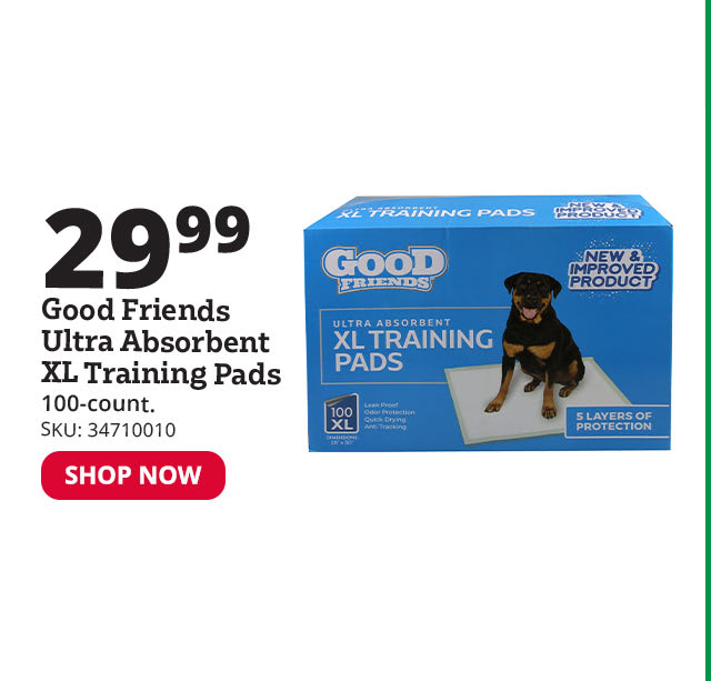 Good Friends Puppy Pads, X-Large, 100 Count Pack