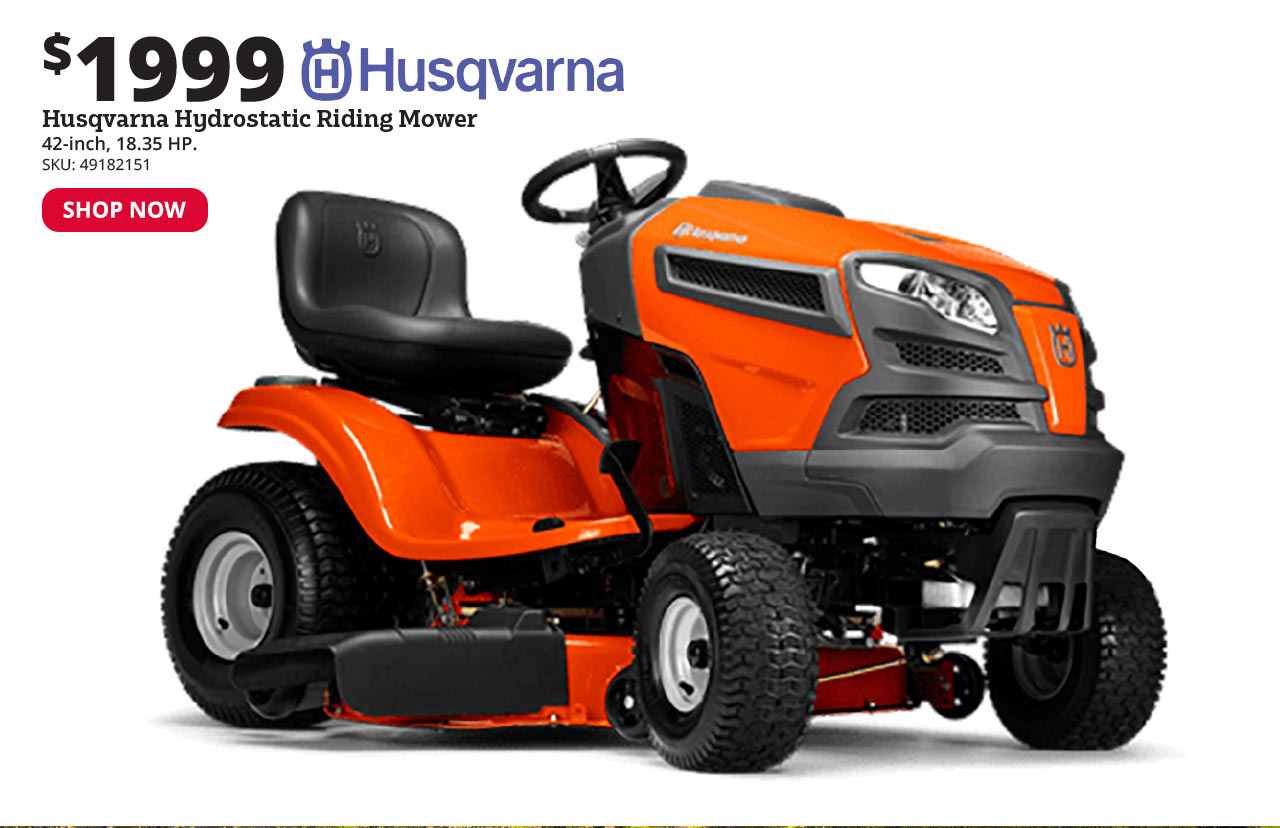 Husqvarna 42" 18.5 HP Hydrostatic Riding Mower - YTH18542