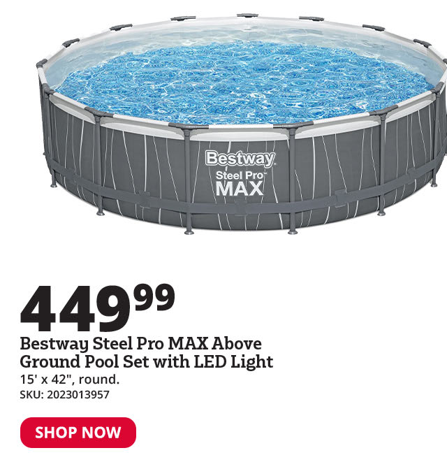 Bestway Steel Pro MAX 15' x 42" Round Above Ground Pool Set with LED Light - 561GBE