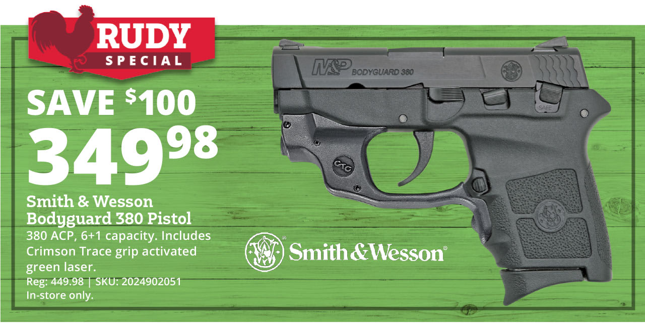 Smith & Wesson BG .380 AUTO W/ Green Laser DAO 2.75 6+1 RD 10178