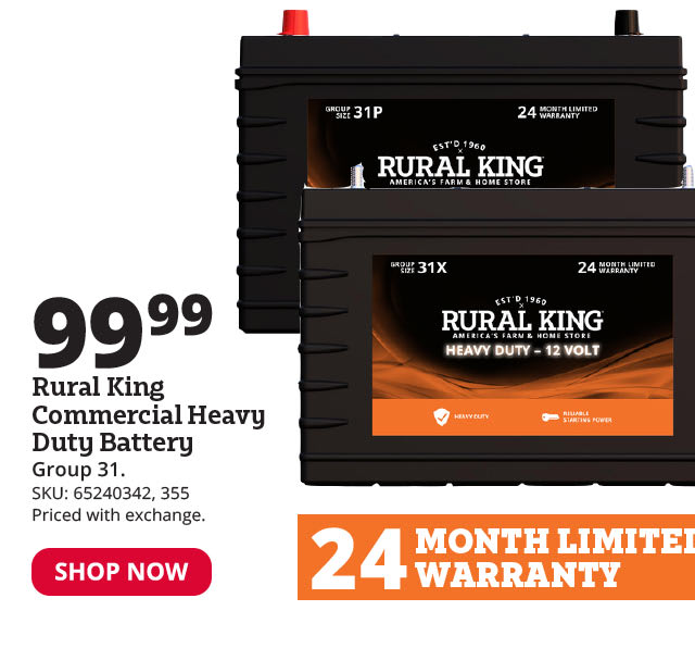 Rural King Commercial Heavy Duty Battery