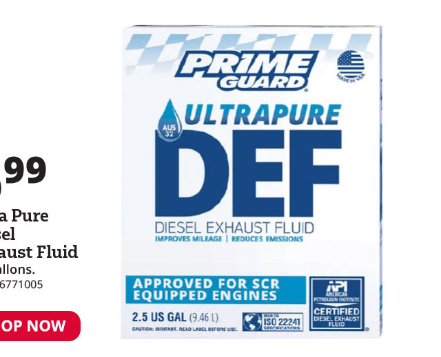 Prime Guard Ultra Pure DEF Diesel Exhaust Fluid, 2.5 Gallon - PRIM00250