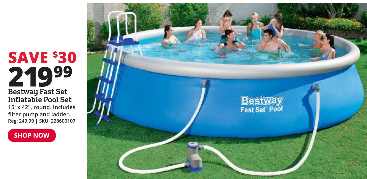 Bestway Fast Set 15 x 42 Round Inflatable Pool Set - 57371E