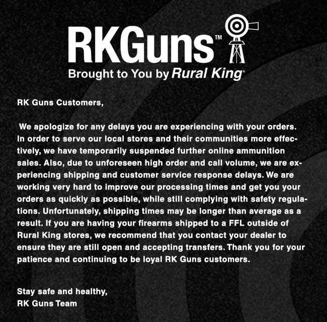 Message from Rural King RK Guns