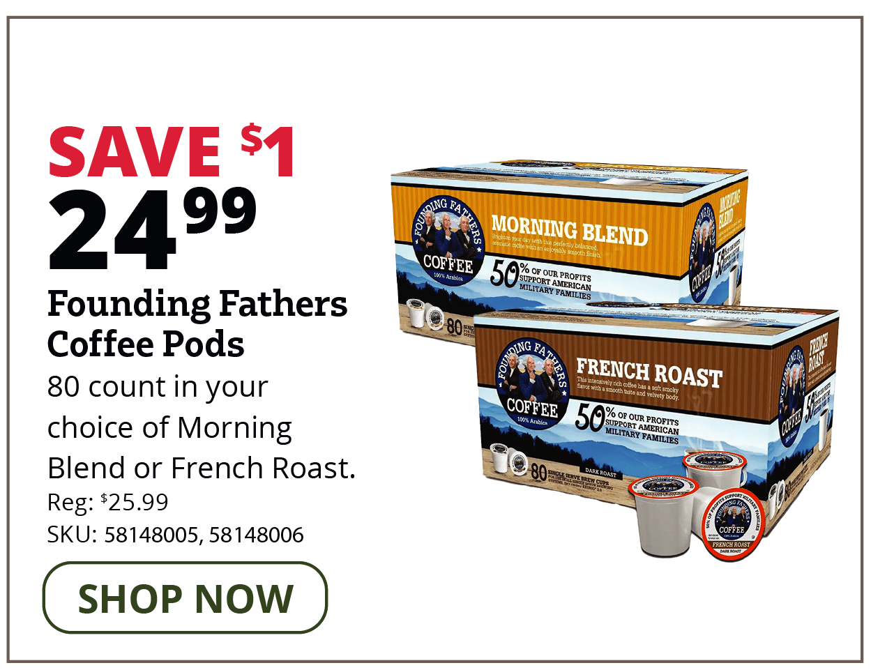 Founding Fathers Coffee Pods