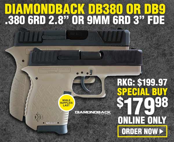Diamondback DB380 or DB9 Pistols - FDE