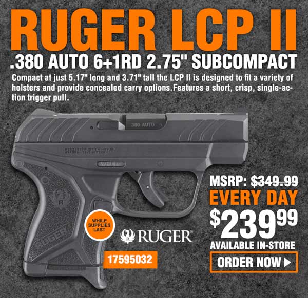 Ruger LCP II .380 Auto 6rd 2.75in Pistol 3750