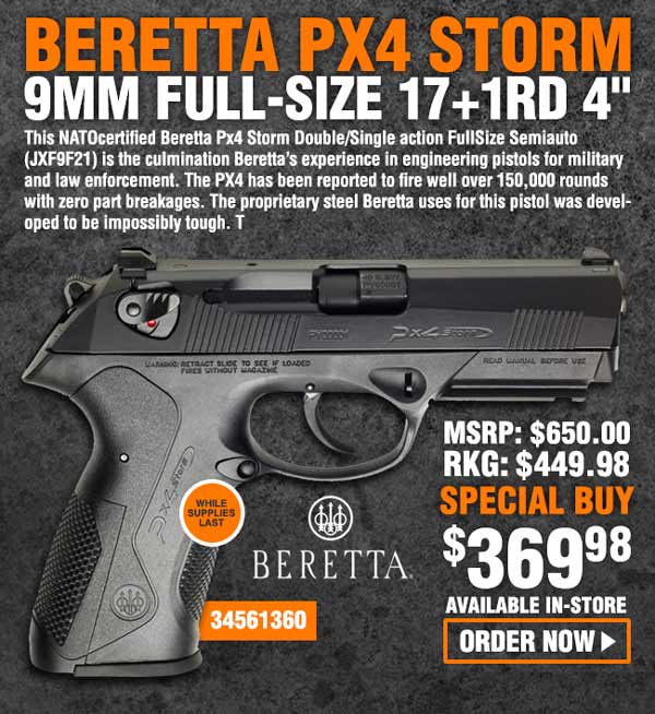 Beretta PX4 Storm 9mm Full-Size 17rd 4in Pistol JXF9F21