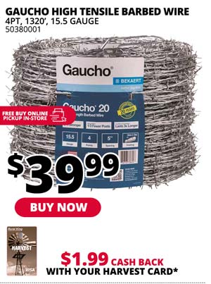 Guacho High Tensile Barbed Wire 1320' 12.5 Gauge